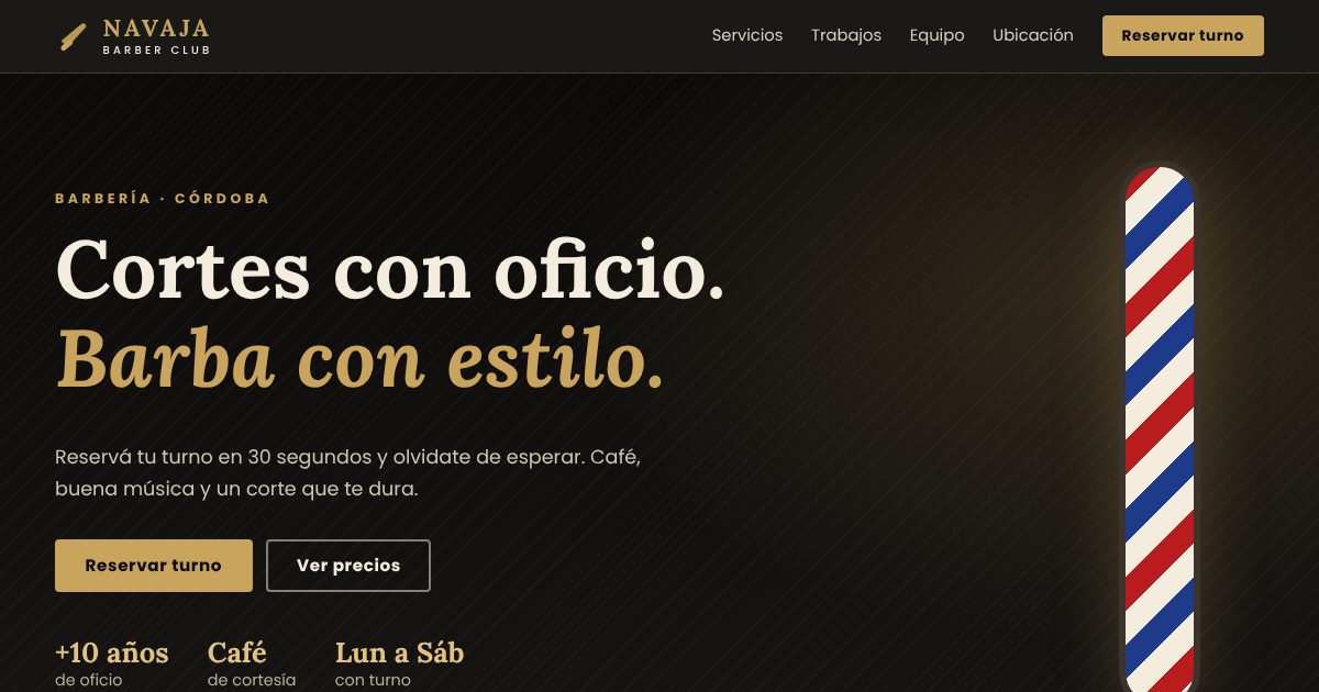 Demo de página web para barbería