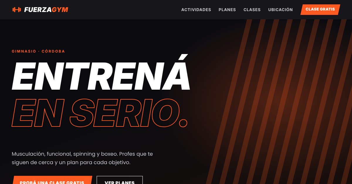 Demo de página web para gimnasio