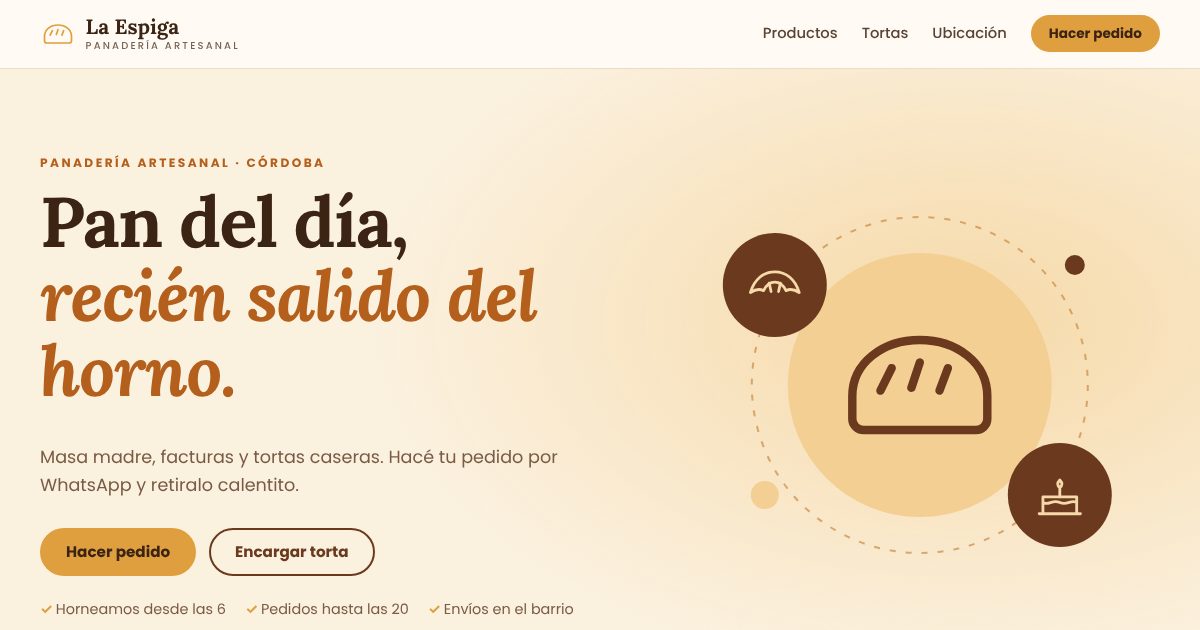 Demo de página web: panadería